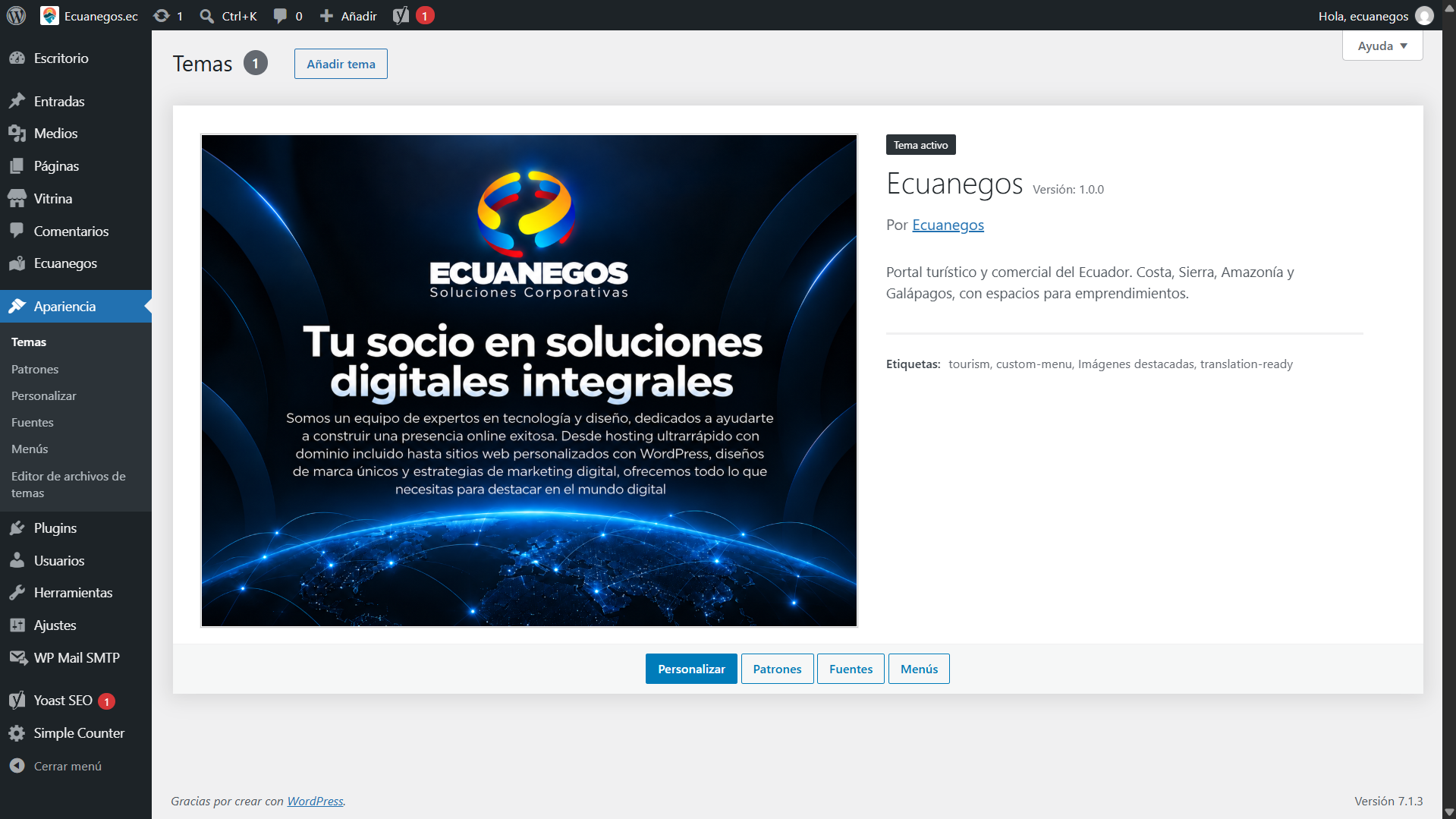 Plugins y temas WordPress